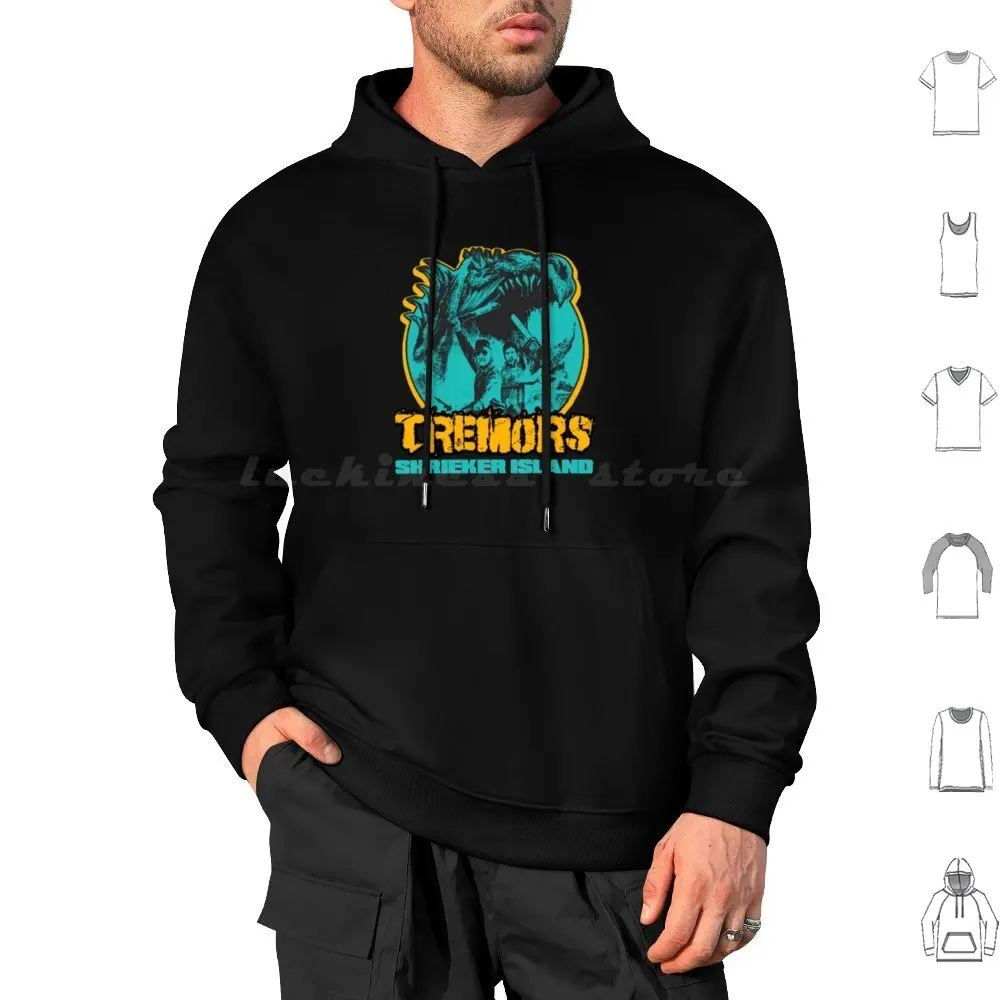 Tremors Shrieker Island Hoodies Long Sleeve Tremors Graboid Horror Kevin Bacon Graboids Movie Burt Gummer Movies Monster