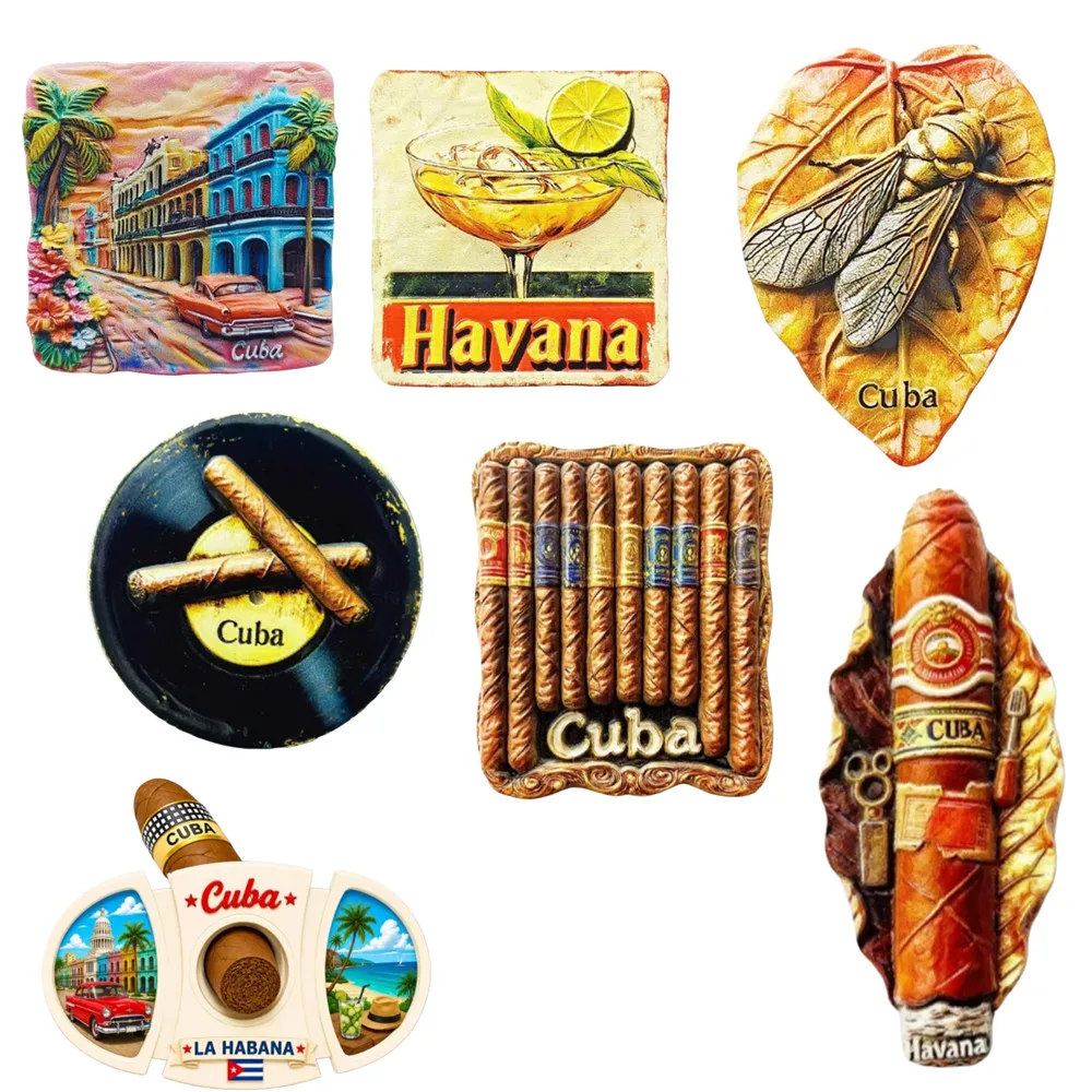 North America Cuba 3D Fridge Magnets Tourism Souvenir Refrigerator Magnets Sticker