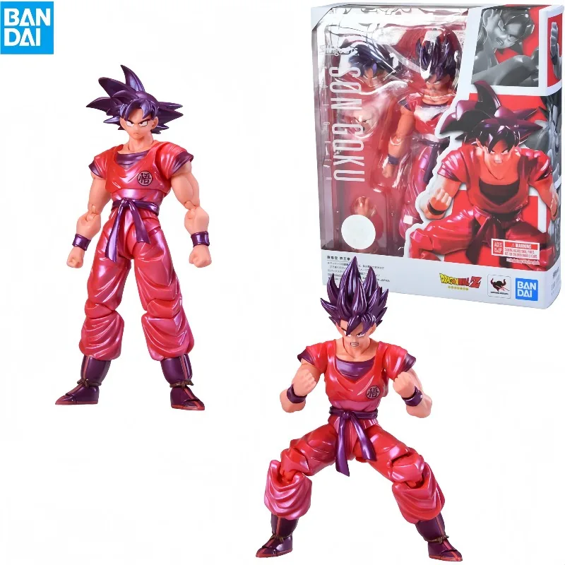 

【In Stock】Bandai Genuine SHF DRAGON BALL Son Goku KAIOKEN Anime Action Figure Collectible Joints Movable Model Toy Ornaments