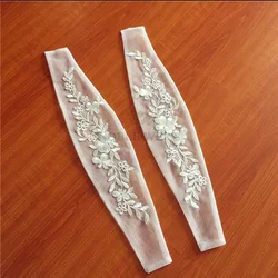 One Pair Removable shoulder straps Wedding Party Dress shawl, wedding gauze, Seperate Appliques Bride Dress Straps Customized