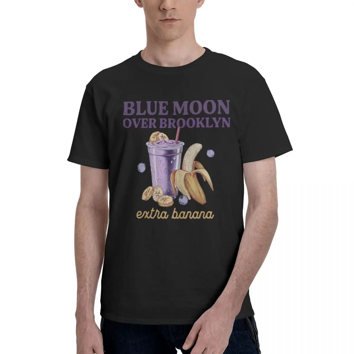 Men Blue Moon Over Brooklyn Heated Rivalry Fun T Shirt Vintage O-neck Cotton Tshirt Men