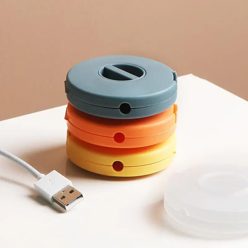 Data Cable Storage Box Cable Winder Organizer And Storage Artifact Mini Portable Anti- Cable Winder