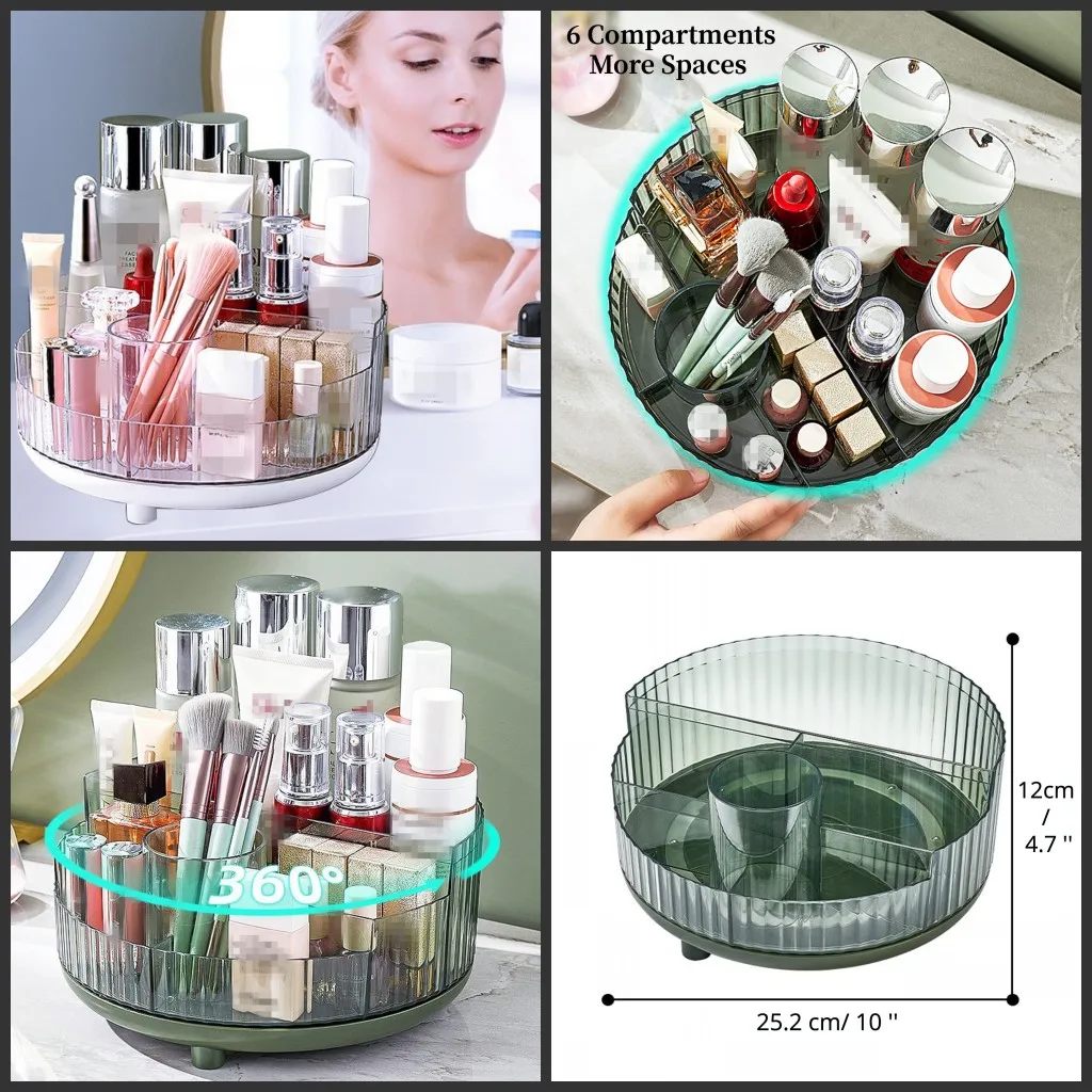 White New Drawer Makeup Storage Box Dormitory Finishing Plastic Shelf Cosmetics Skin Care Dressing Table Desktop image 3
