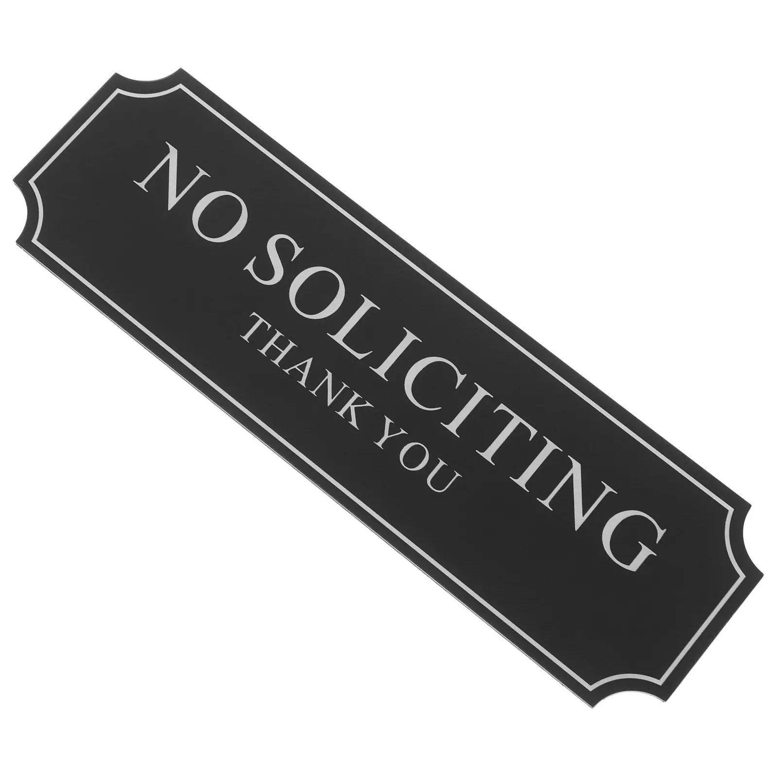 Acrylic No Soliciting Adhesive Door Sign For Front Door Office Worker Self-adhesive Stick Store Traffic Safety