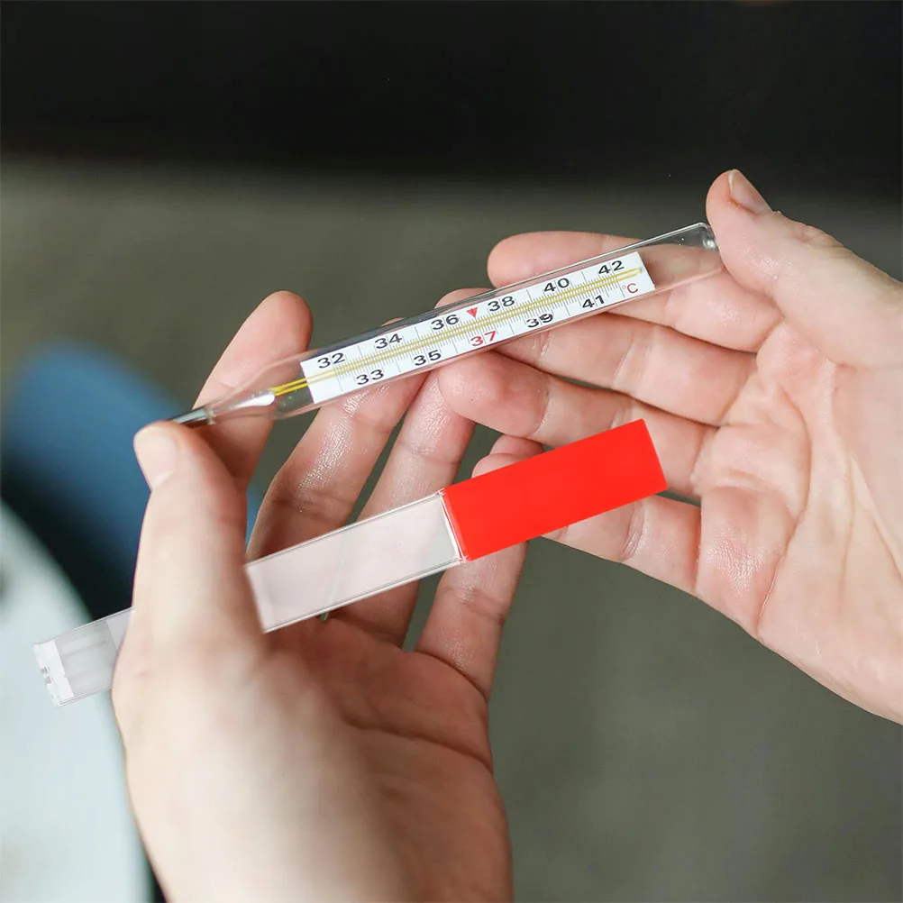 

1 Thermometer Protective Tube Adult Body Temperature Storage Case Sturdy Plastic Easy Clean Multifunctional Design Needle Holder