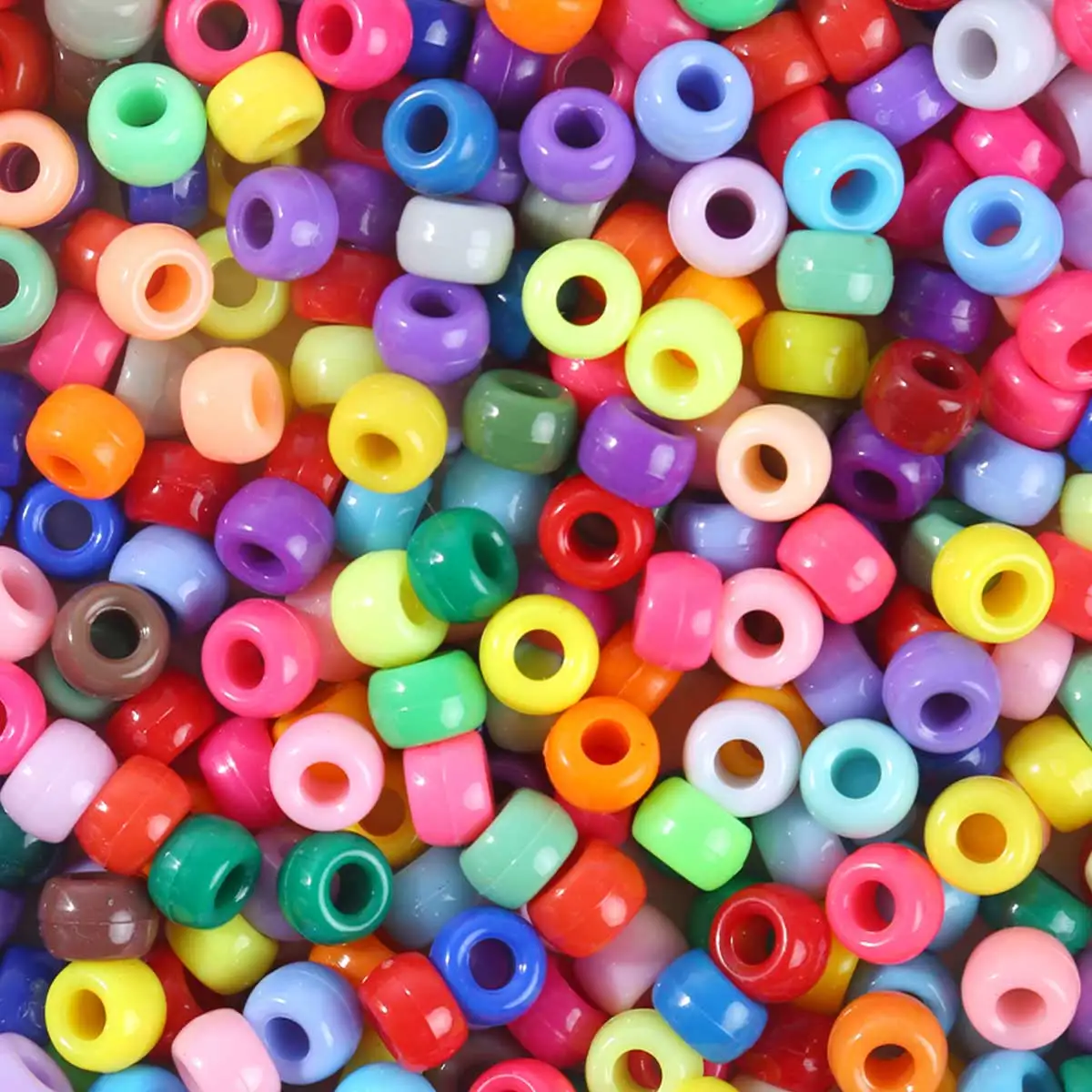 100/200/1850 stuks Pony Beads voor het maken van sieraden, meerkleurige plastic haarparels voor vlechten, kralen voor vriendschapssieraden