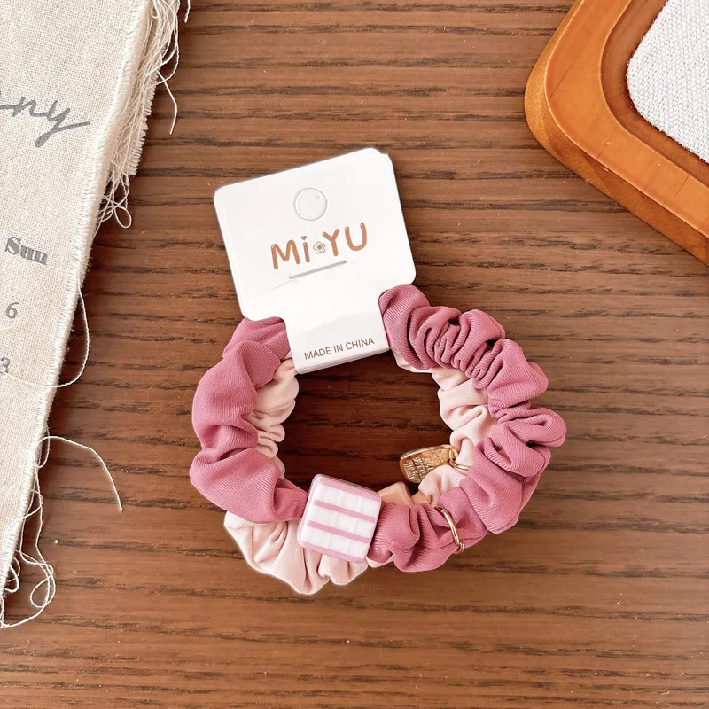 Резинки для волос в консервативном стиле, корейский стиль, омбре с бантом, как нежная резинка для волос для женщин и девочек, милые аксессуары для волос без повреждений