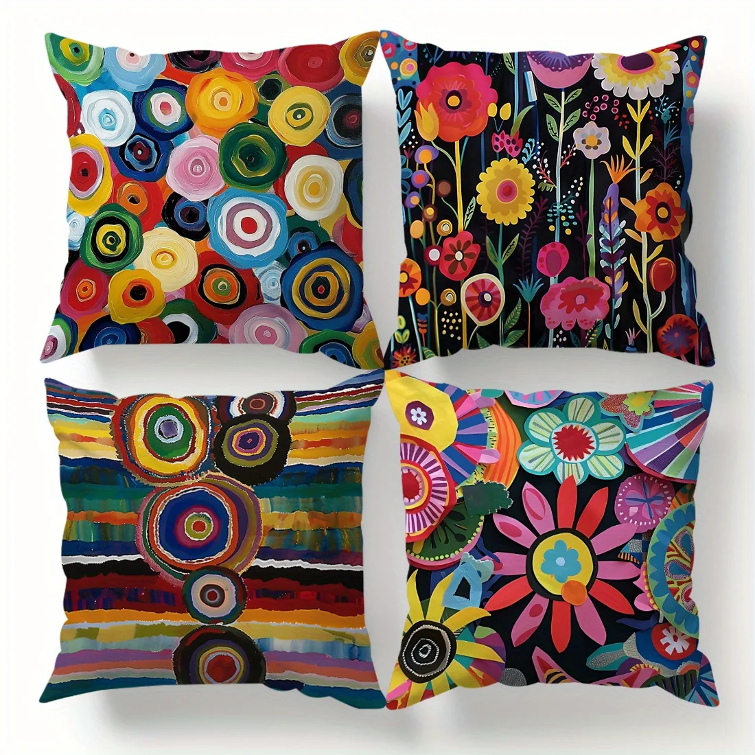 4 stuks lichte luxe mandala kussensloop, woondecoratie in Scandinavische stijl, bijpassende bank erker beddengoed