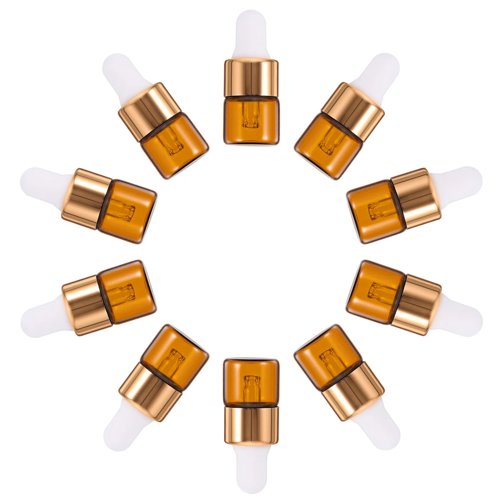 

30 шт., 1 мл, стеклянные флаконы-капельницы премиум-класса, полупрозрачные, устойчивые к УФ-излучению, дорожные флаконы для эфирных масел, многоразовые мини-флаконы для хранения