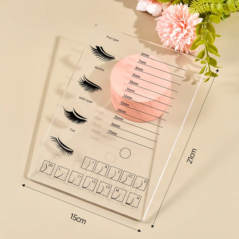 Nuova colla per estensione ciglia pallet acrilico innesto supporto per ciglia display scala piastra vassoio bordo multifunzione strumento per trucco ciglia