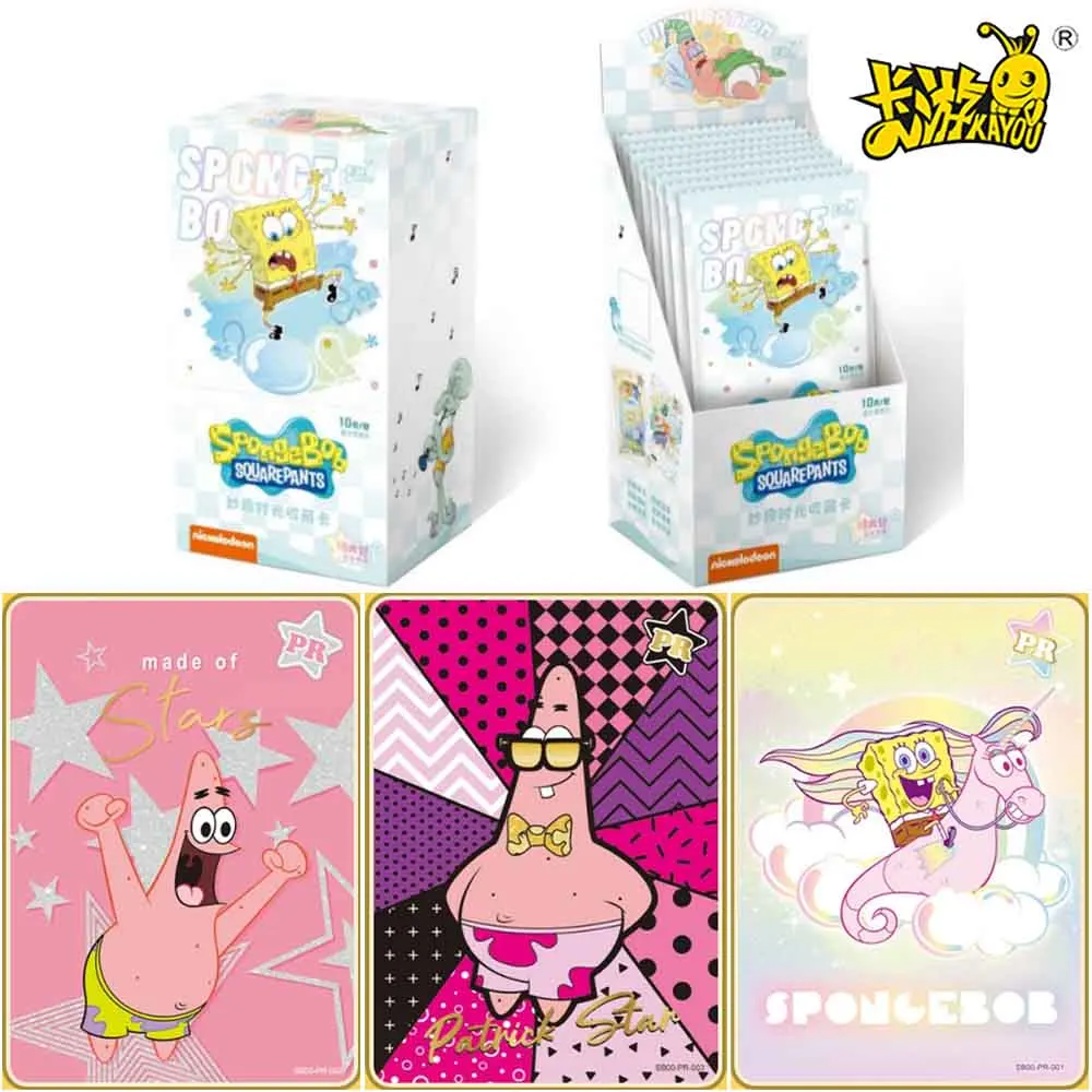 KAYOU Genuine SpongeBob SquarePants Card Fun Time Special Package Adventures in Starry Years Collection Card Toys Gifts