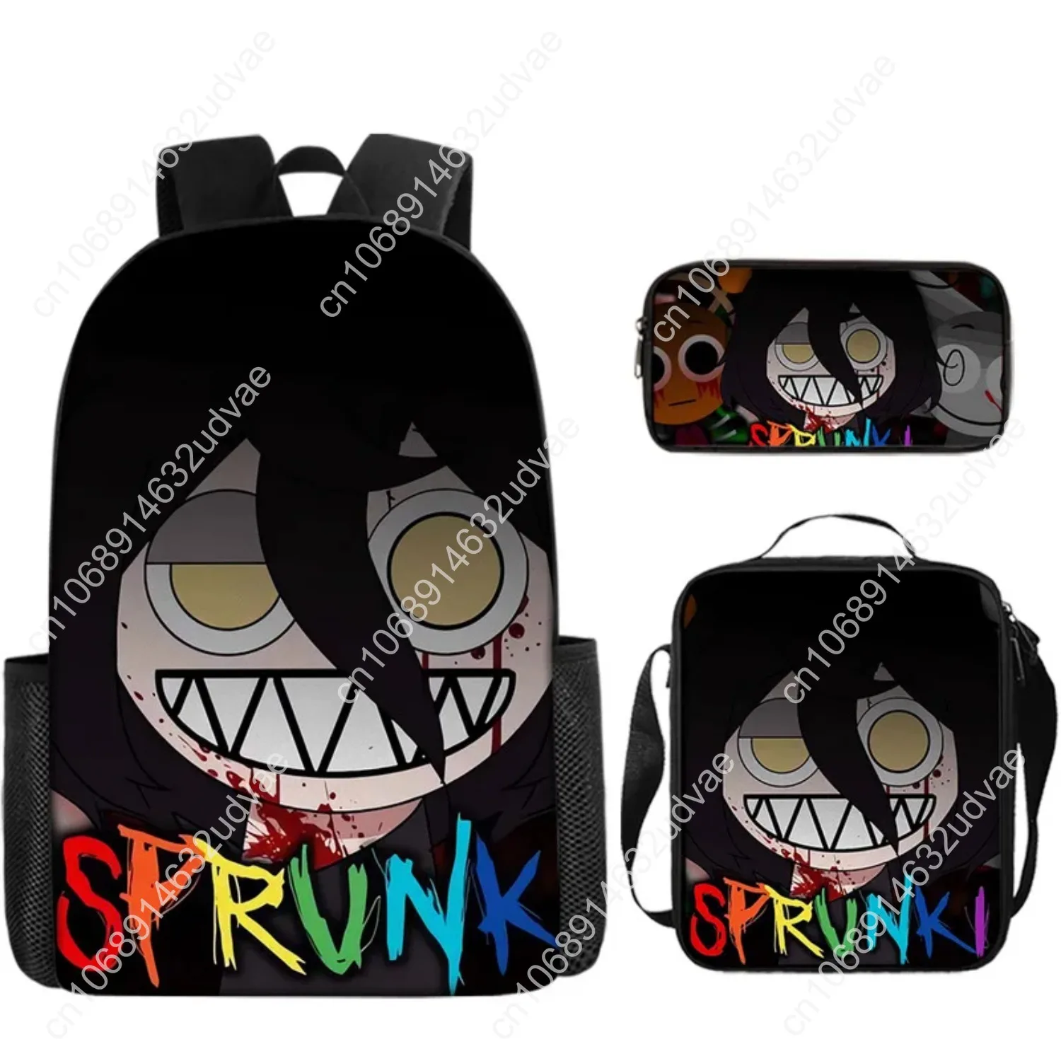 Hot Sprunki Backpack Incredibox Sprunki School Bag Backpack Bag Mochila Crossbody Sprunki Pencil Case Box Pencilcase Kid Gift