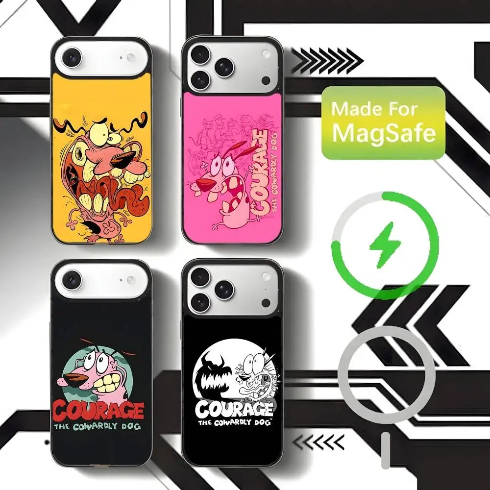 

Courage The C-CowardlyS Dog Phone Case For iPhone 17,16,15,14,13,12,11,Pro,Max,Plus,Mini,SE4,E Magsafe Wireless Charging