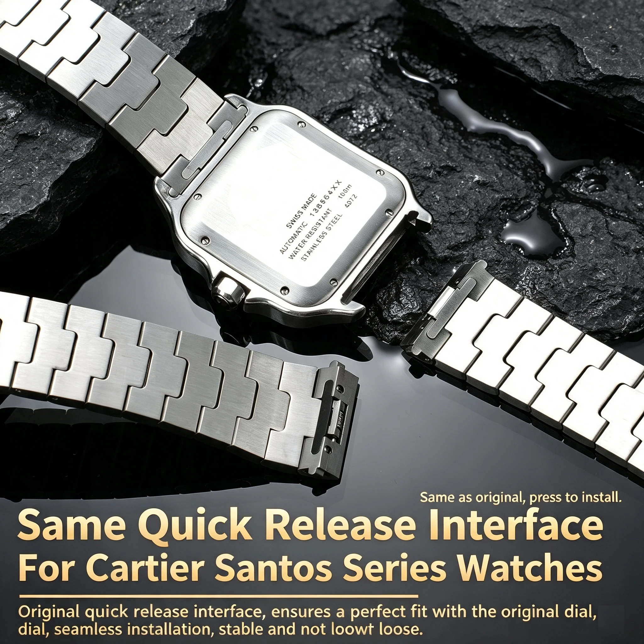 Металлический ремешок для часо – обзор и цена Cartier Watch Santos