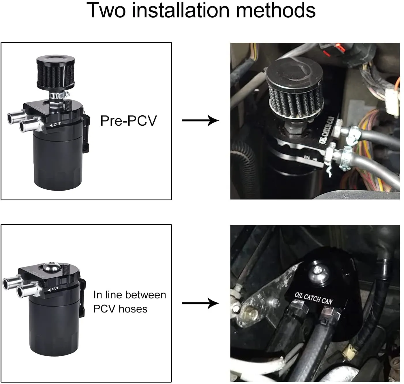 Tangki Penampung Oli Universal Polish Baffled Universal Aluminium dengan Filter Udara Breather