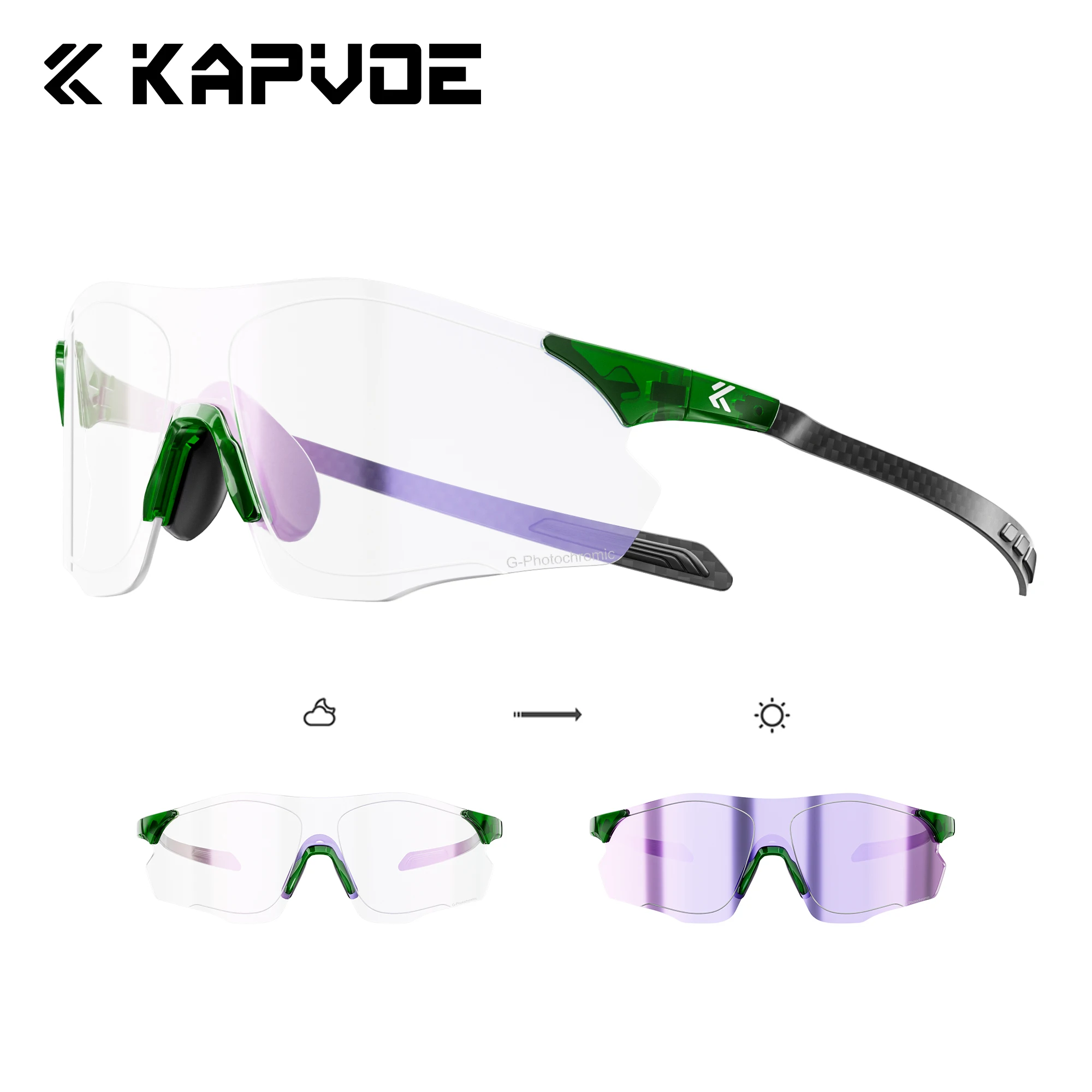 

Kapvoe женские фотохромные солнцезащитные очки легкие солнцезащитные очки для бега мужские спортивные очки велосипедные очки походные очки UV400