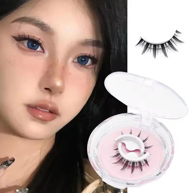 1 paio Curling Up Innesto Ciglia Riutilizzabili Autoadesive Ciglia Finte Striscia Completa Ciglia Senza Colla 3 Secondi Da Indossare Ciglia