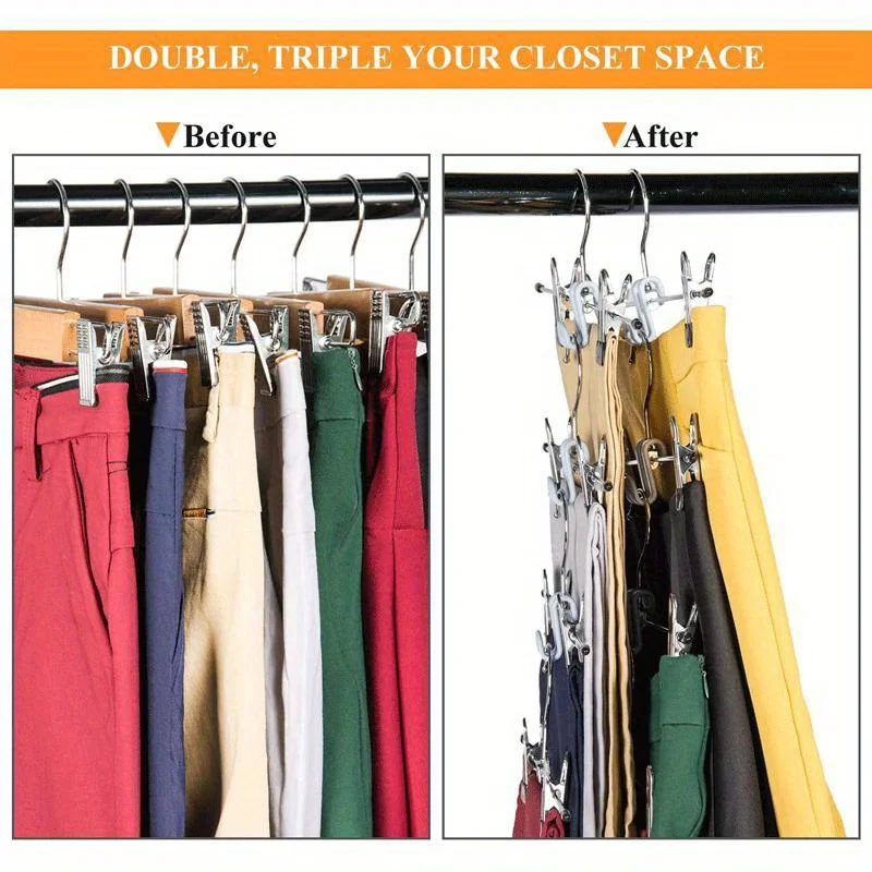 10Pcs Clothes Hanger Hooks Space Saving Closet Connector Hook Cascading Hanger Plastic Extender Clips Wardrobe Coat Organizer