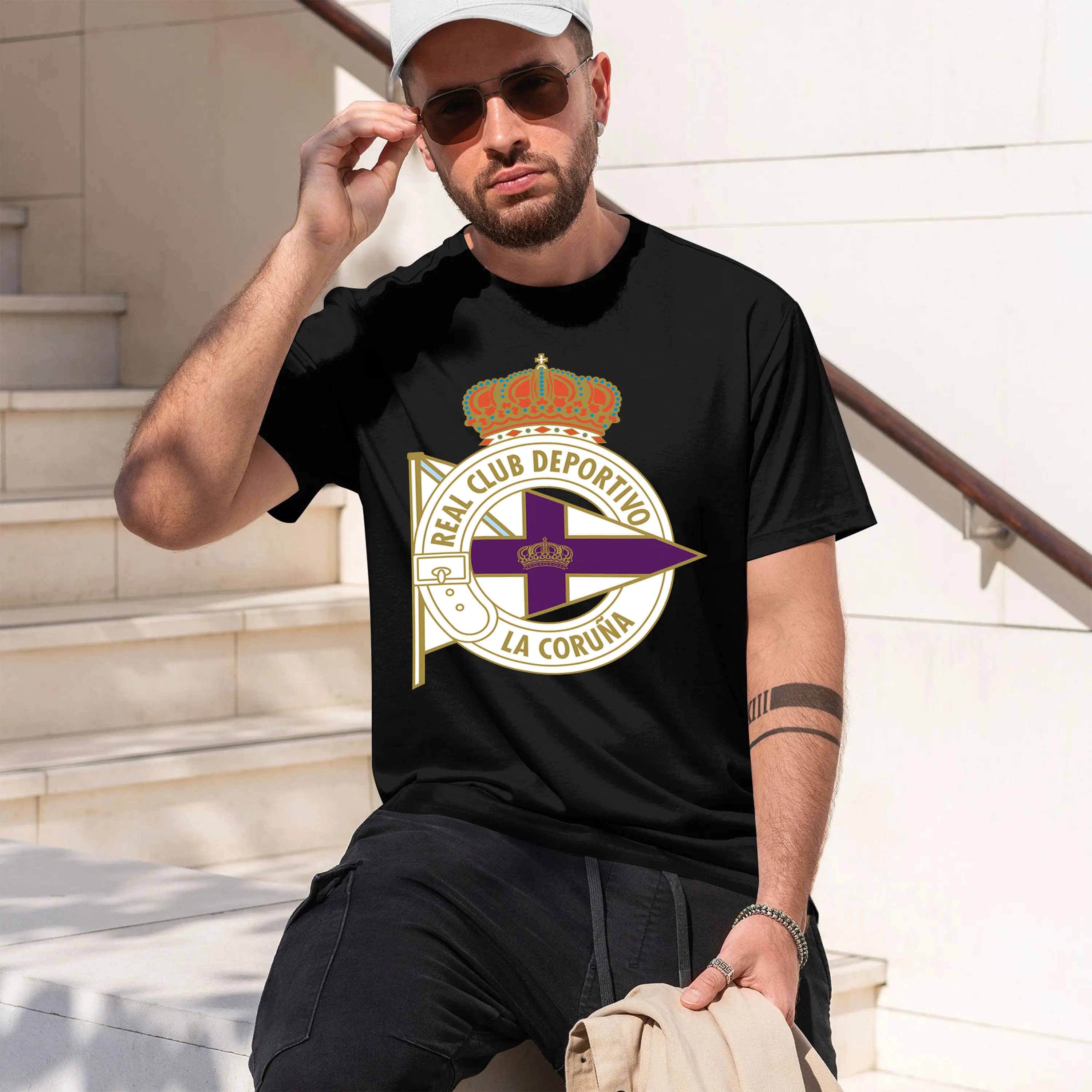 Camiseta Deportivo de La Coruña 2026 Nuevo Modelo para Hombre, Cuello Redondo, Manga Corta, Clásica, Casual, Múltiples Colores y Tallas para Uso Diario
