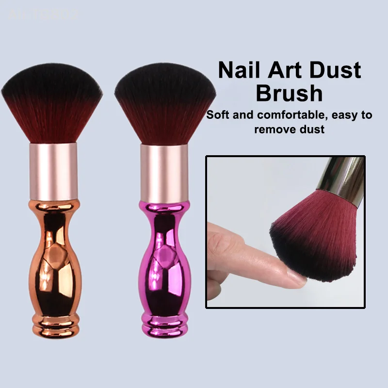 Profesjonalna szczoteczka do paznokci z miękkim włosiem do manicure, pedicure, paznokci akrylowych i żelowych, czyszczenia skórek i usuwania pyłu.