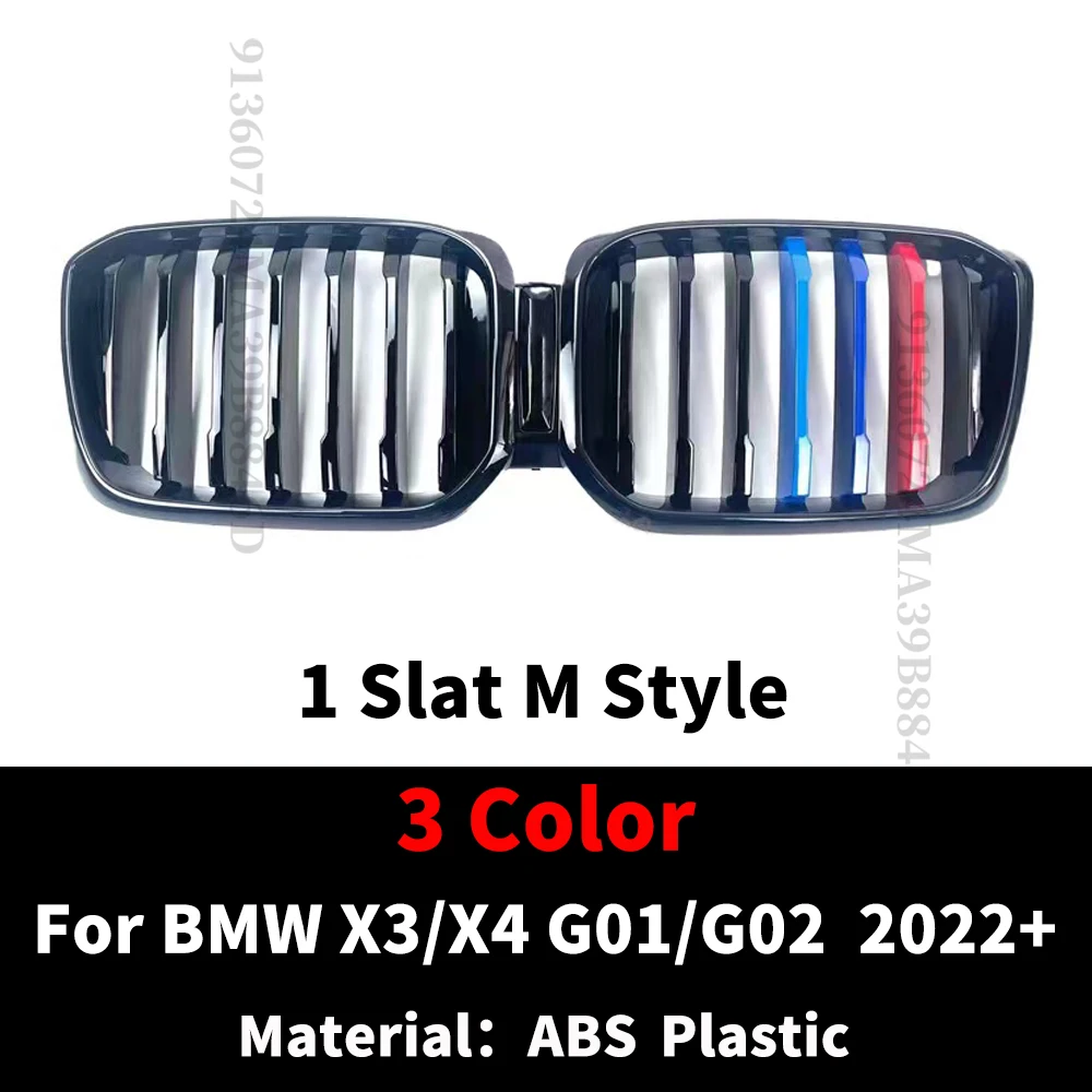 ABS素材のフロントグリルバンパー,BMW x3 x4 g01 g02 2022 2023 m,装飾