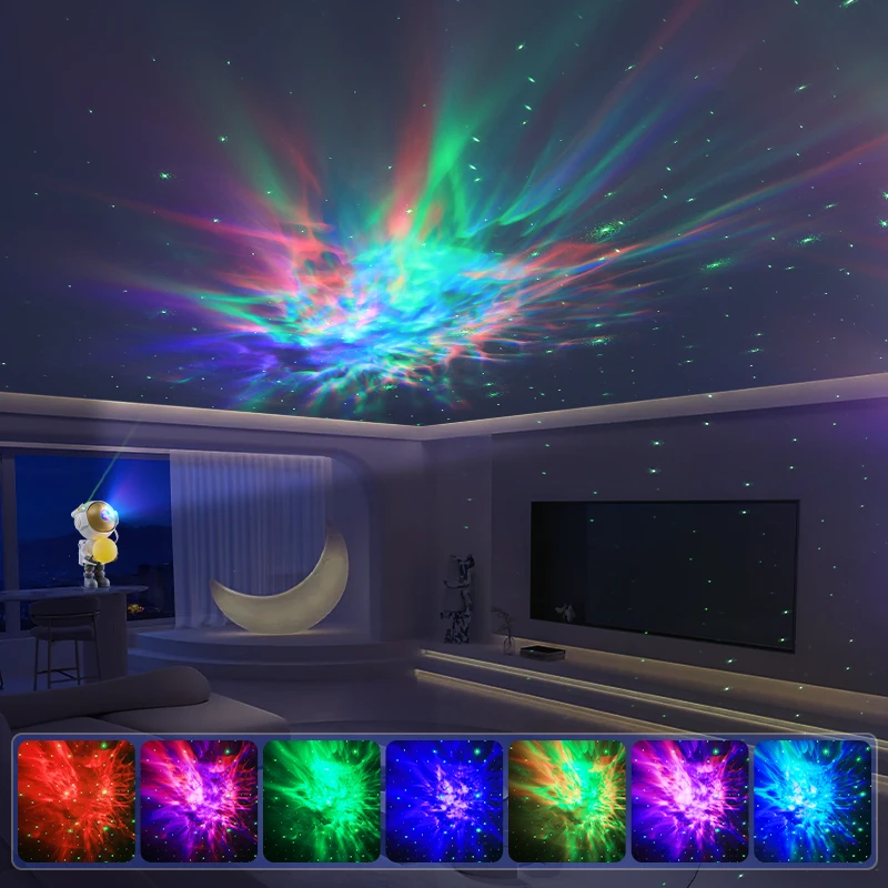 Starry Sky Lamp Astronaut projection LED Galaxy Projector Light Colorful Galaxy Sky Bedroom Night Light Kids Room Decoration