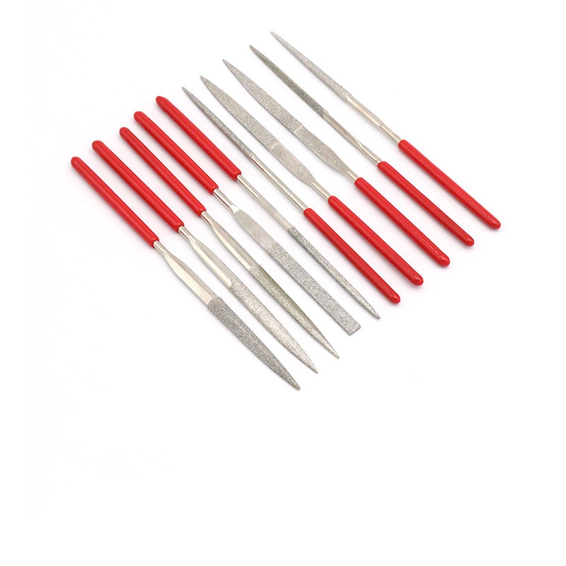 Stainless steel diamond round file flat file hand drill bit Linden eye sander Reamer Play reamer drill jewelry tool