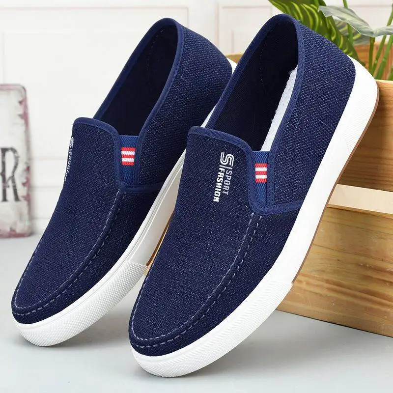 

New Mestercock Men's Casual Shoes Lightweight Breathable Slip-On Work Shoes Durable Non-Slip Rubber Outsole Traditional Beiji...