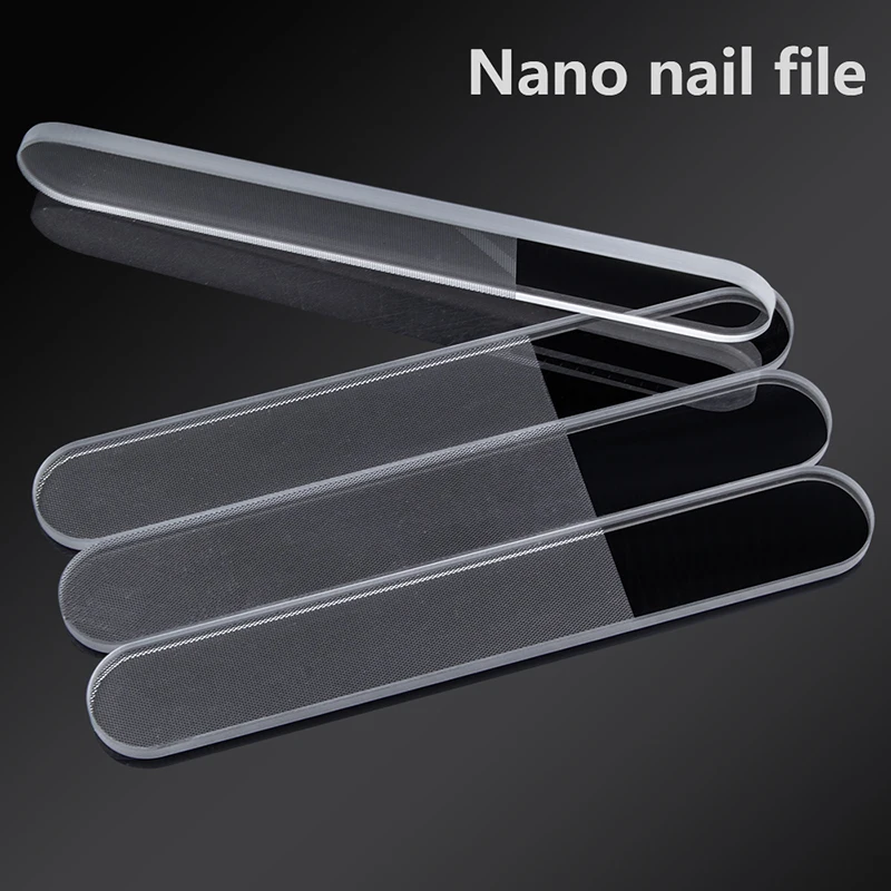 10pcs Nano Glass Nail Files Buffer Crystal Transparent Sanding Polishing Grinding Nail Block Durable Pedicure File Nail Art Tool