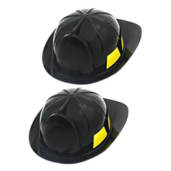 4pcs Safe Helmets Plastic Children Toy Kids Fireman Hat Decorative Fire Simulated Firefighter Hat Festive Supplies Children