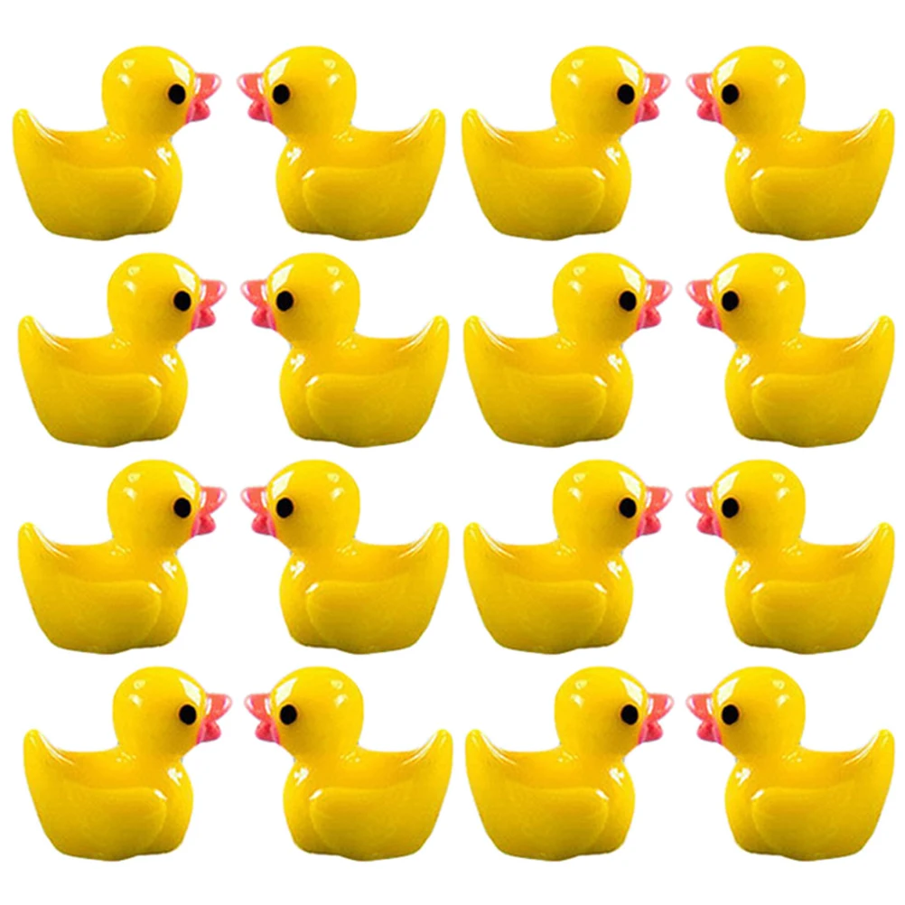 

150 Pcs Resin Duck Ornaments Mini Miniature Animal Figurines Small Garden Decor Decorations
