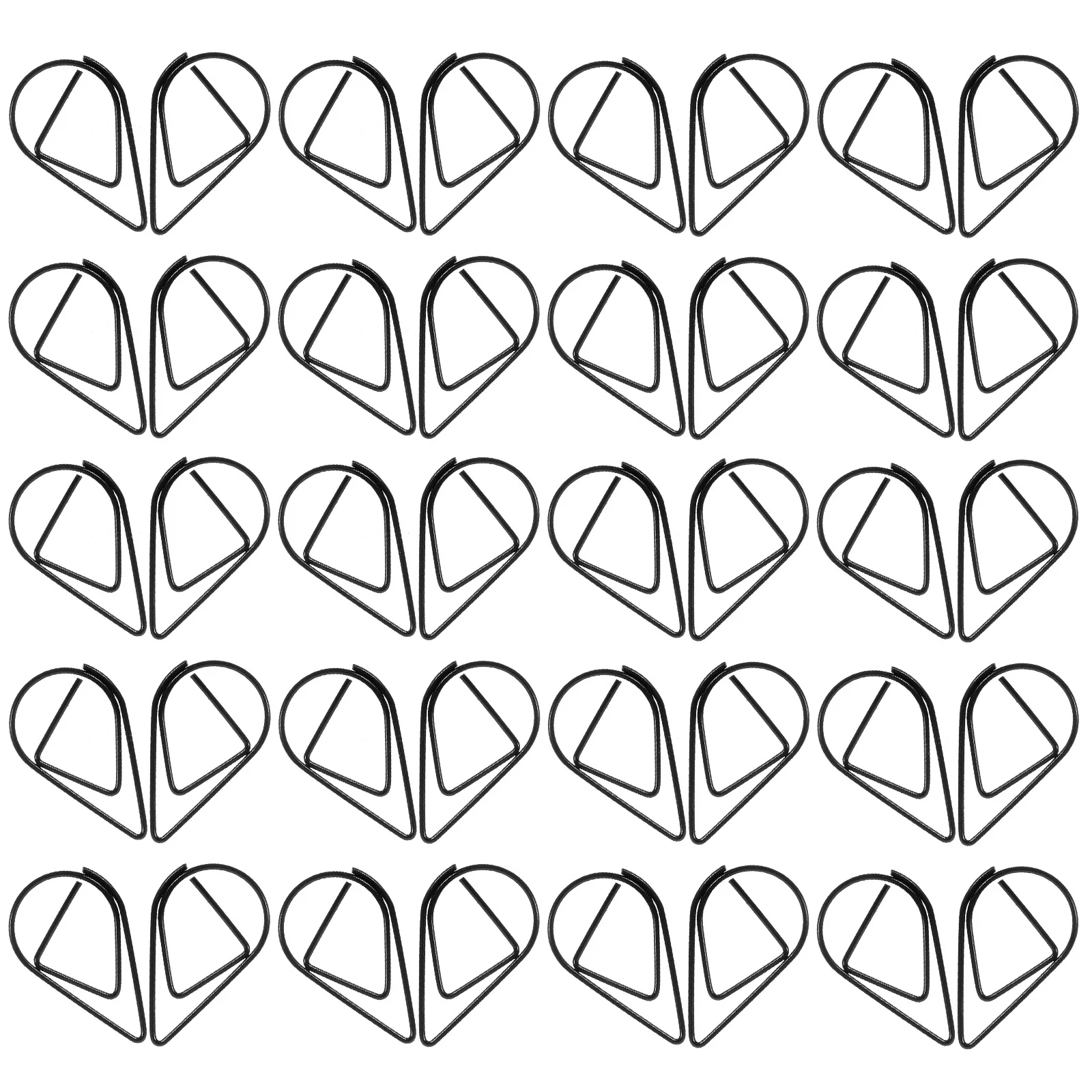 

100pcs Drop Shaped Clips Metal Bookmark For Office School Stationery Organization Small Paper Clamps Steel Paper Clip