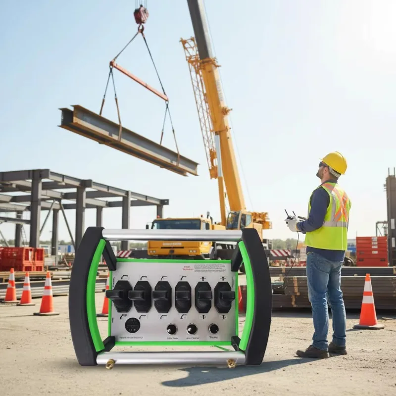 Crane Remote Control 6 Buttons Wireless Hydraulic Motor Radio Proportional Automatic Metal AAA Battery Heavy Machinery Remote