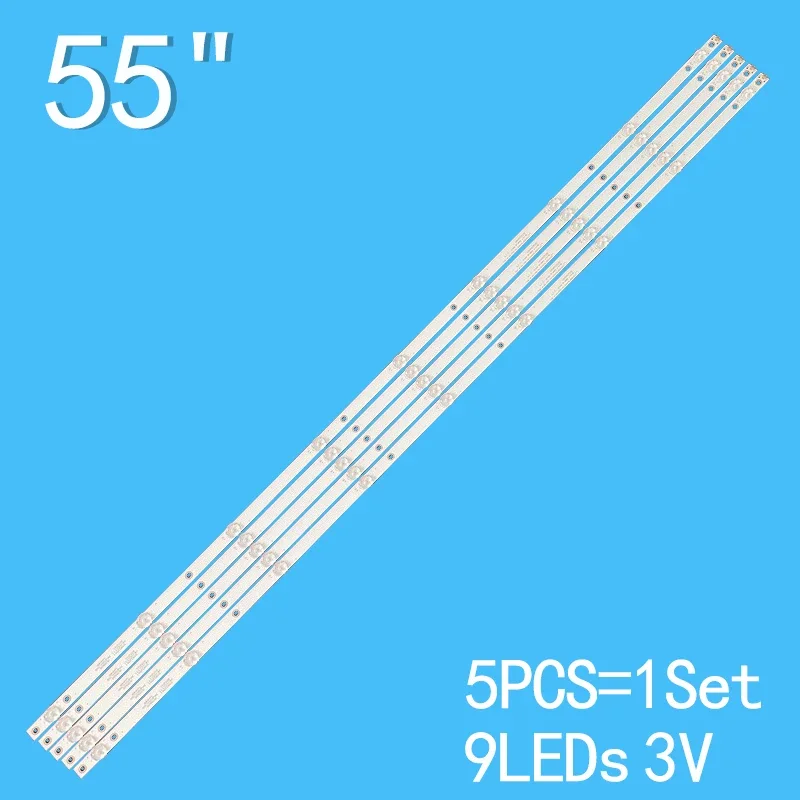 Bande de rétroéclairage LED pour H55E17A GC55D09-ZC22AG-07 9S1P 55PUF6012/T3 AOC AOC 55U6 écologique LE55U7 sacrifice