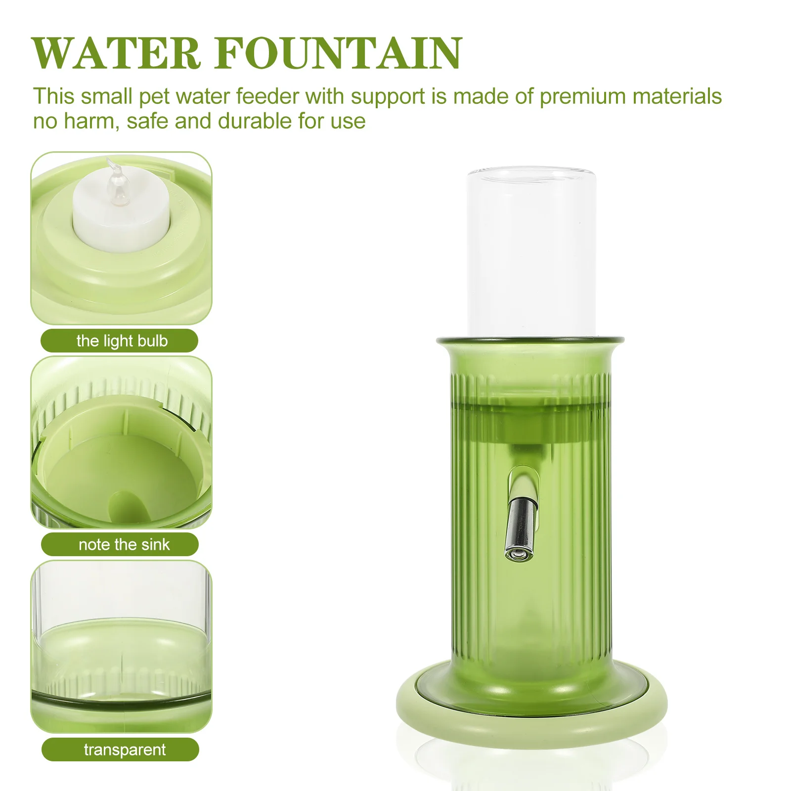 

Automatic Pet Water Feeder Premium Standing Design No Leak for Hamster Chinchilla Cage Floor Use Convenient Daily Waterer