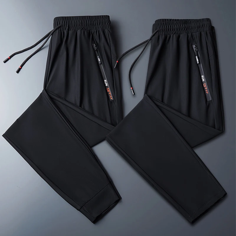 Pantalones deportivos transpirables para hombre, pantalón de chándal informal, de secado rápido, para gimnasio y exteriores, talla grande 6XL, para verano