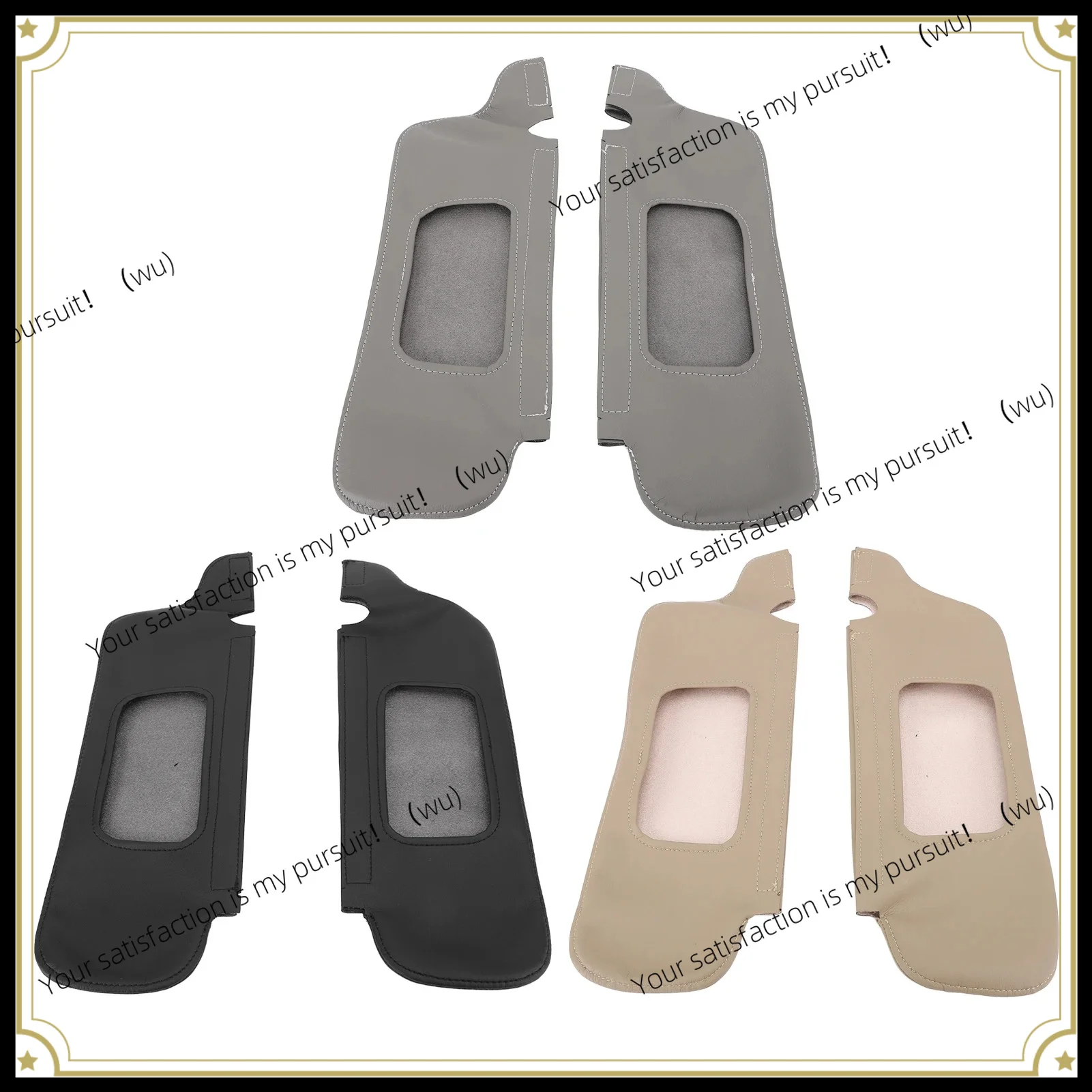ZOCI-Sun Visor Protector Cover Fade Prrof Scratch Resistant Sun Visor Cover PU Leather Fade Resistant for  1994 To 2004