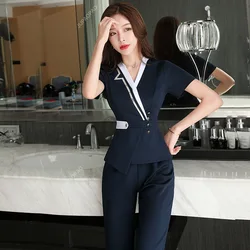 Beauty Salon Spa Uniform for Woman Restaurant Waiter Clothes Esthetic Desk Hotel Massage Nail Beautician Work Outfit Print Logo