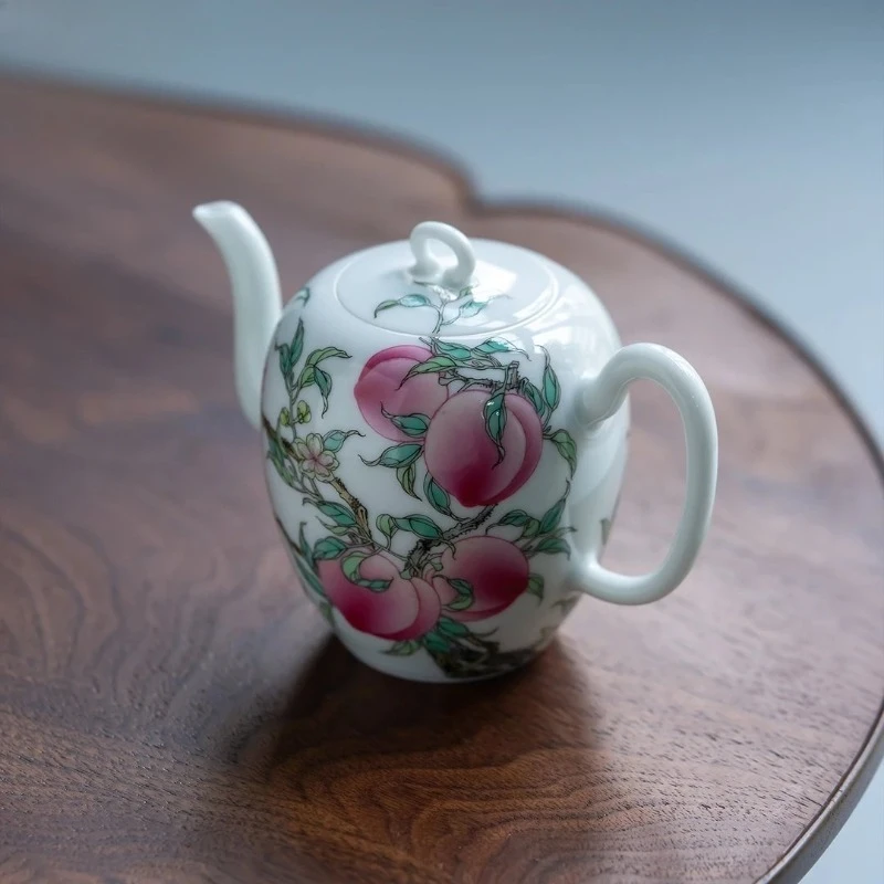 Hand painted pastel teapot to make tea exquisite tea ceremony