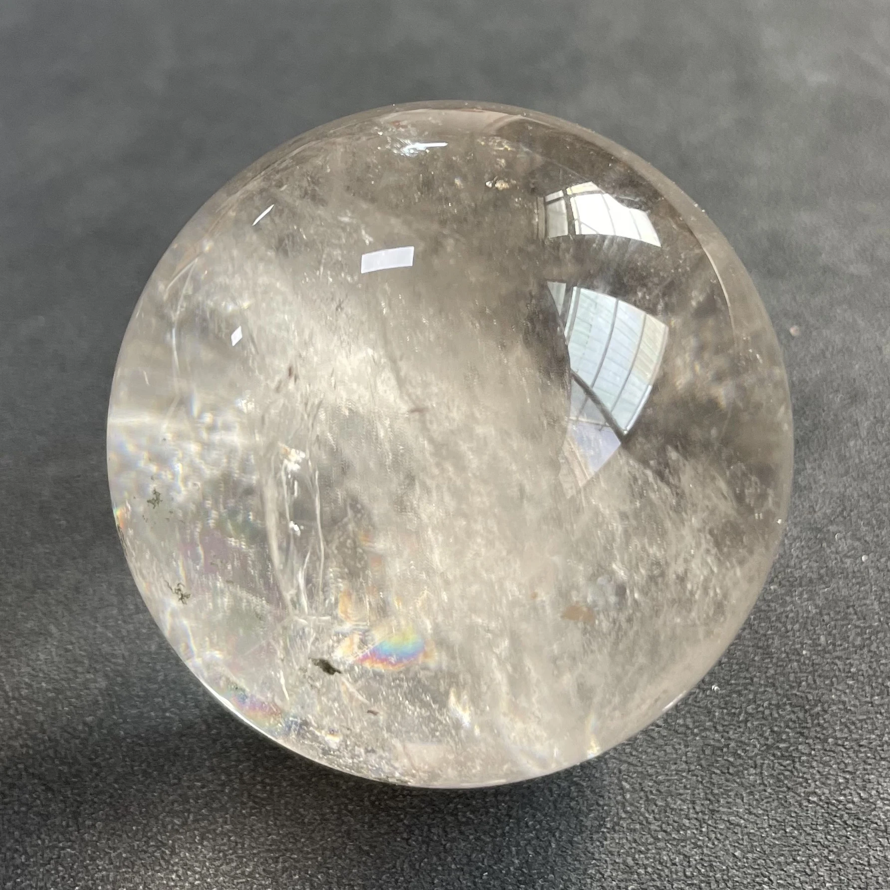 

188g Natural Stone Smoky Quartz Crystal Ball Rainbow Sphere Polished Rock Reiki Healing B43