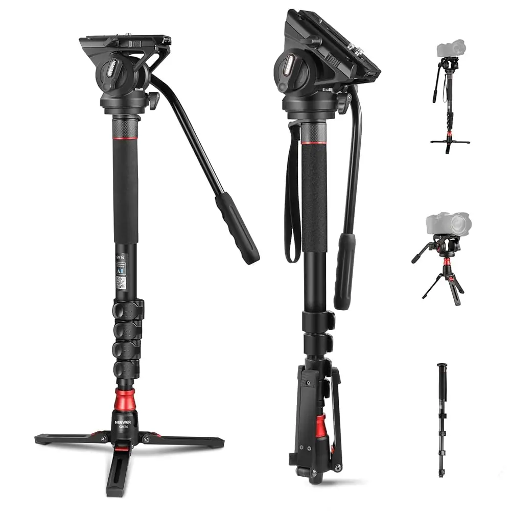 Ailexpress Recommendation - Professional Camera Monopod with Feet, 70.5\/179cm Telescopic Portable Aluminum Travel Monopod with
