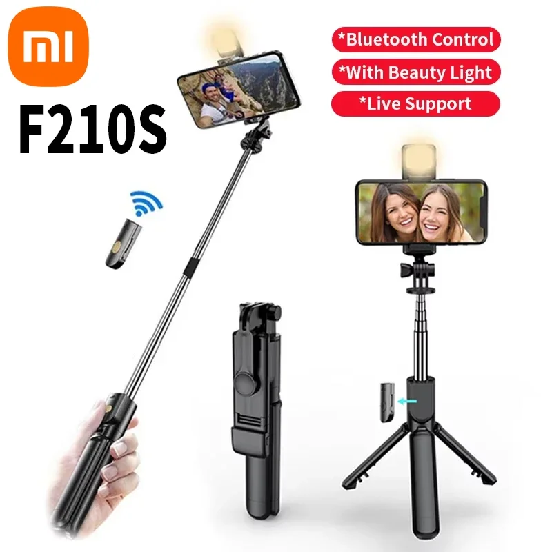 Xiaomi Bluetooth Selfie Stick Wireless 360º Rotating Tripod Stand Remote Shutter Fill Light Multifunctional Retractable Stand