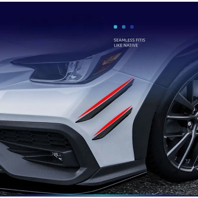 لسوبارو WRX VB 2022-2024 المصد الأمامي الجانب الهواء الرياح شفرة عدة سبويلر الشفاه ألياف الكربون نظرة التصميم الخارجي الجسم تقليم السيارة