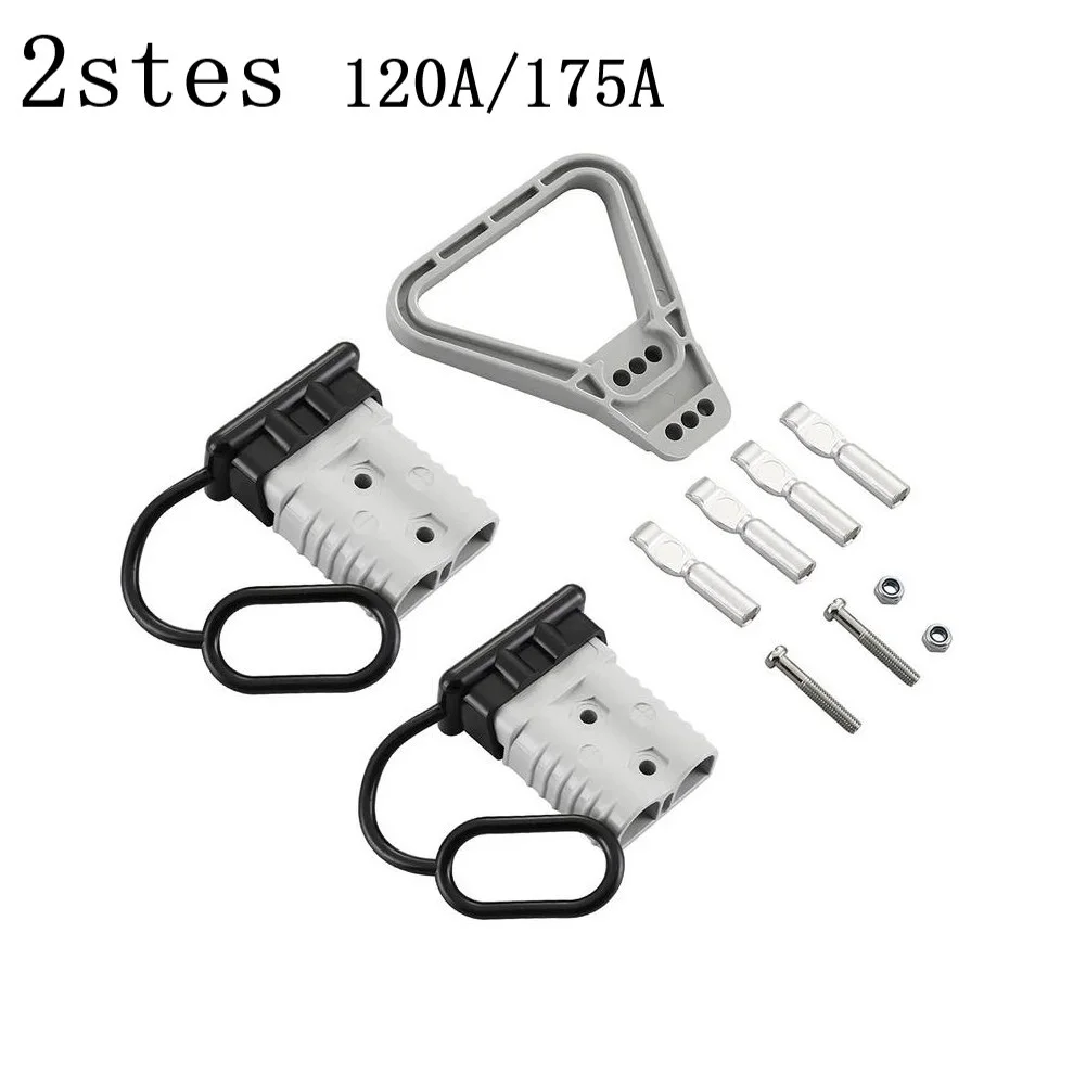 For Sets Dust Cover Terminal Handle Connector 2 Stitches 120A/175A 600V 2Pcs Silver Plated Contacts Straight  For
