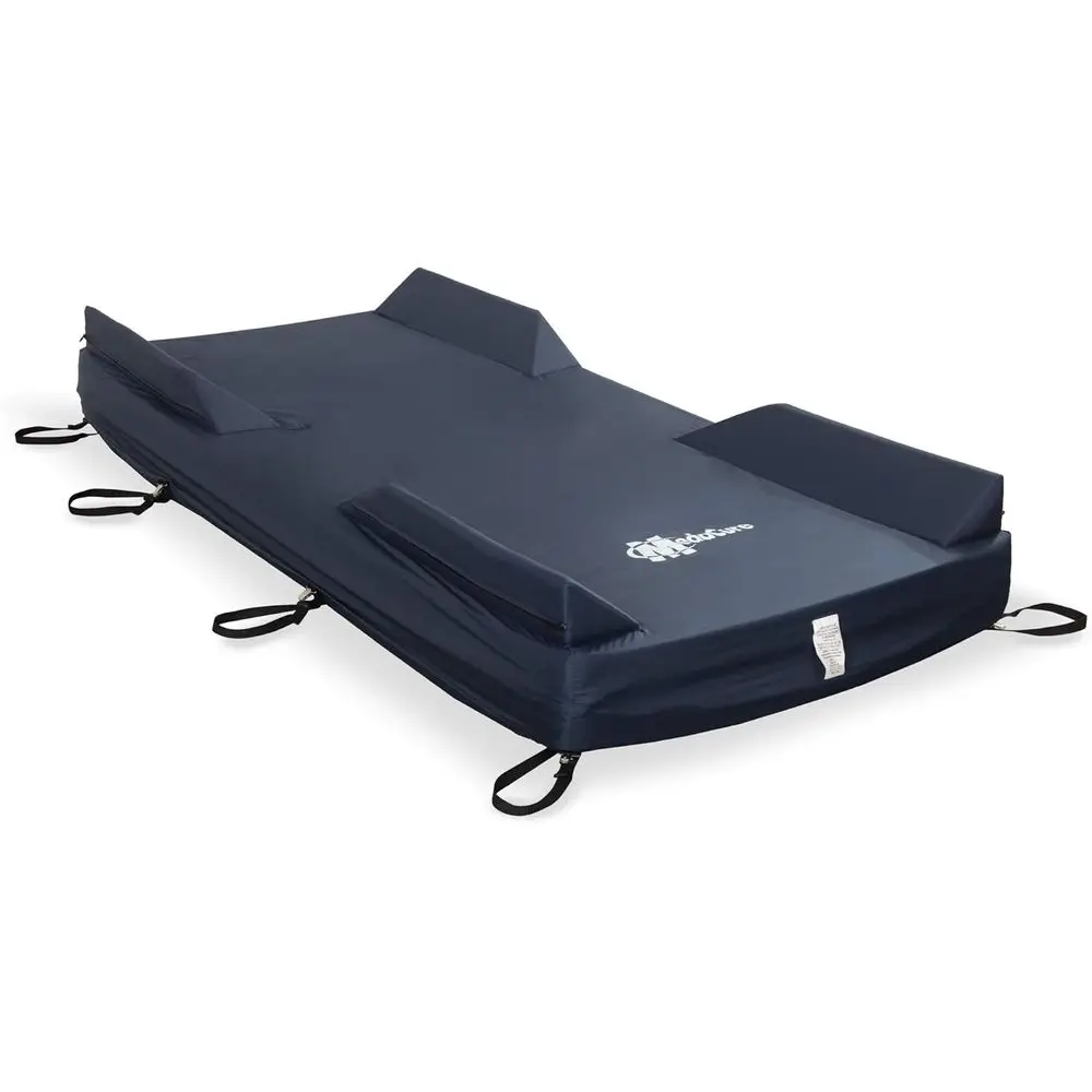 

all Prevention oam Bolster Bariatric MattrCover with ined Perimeter – 48” X 80” X 10” - Unil Medical Bed Overlay or all Risk Pat