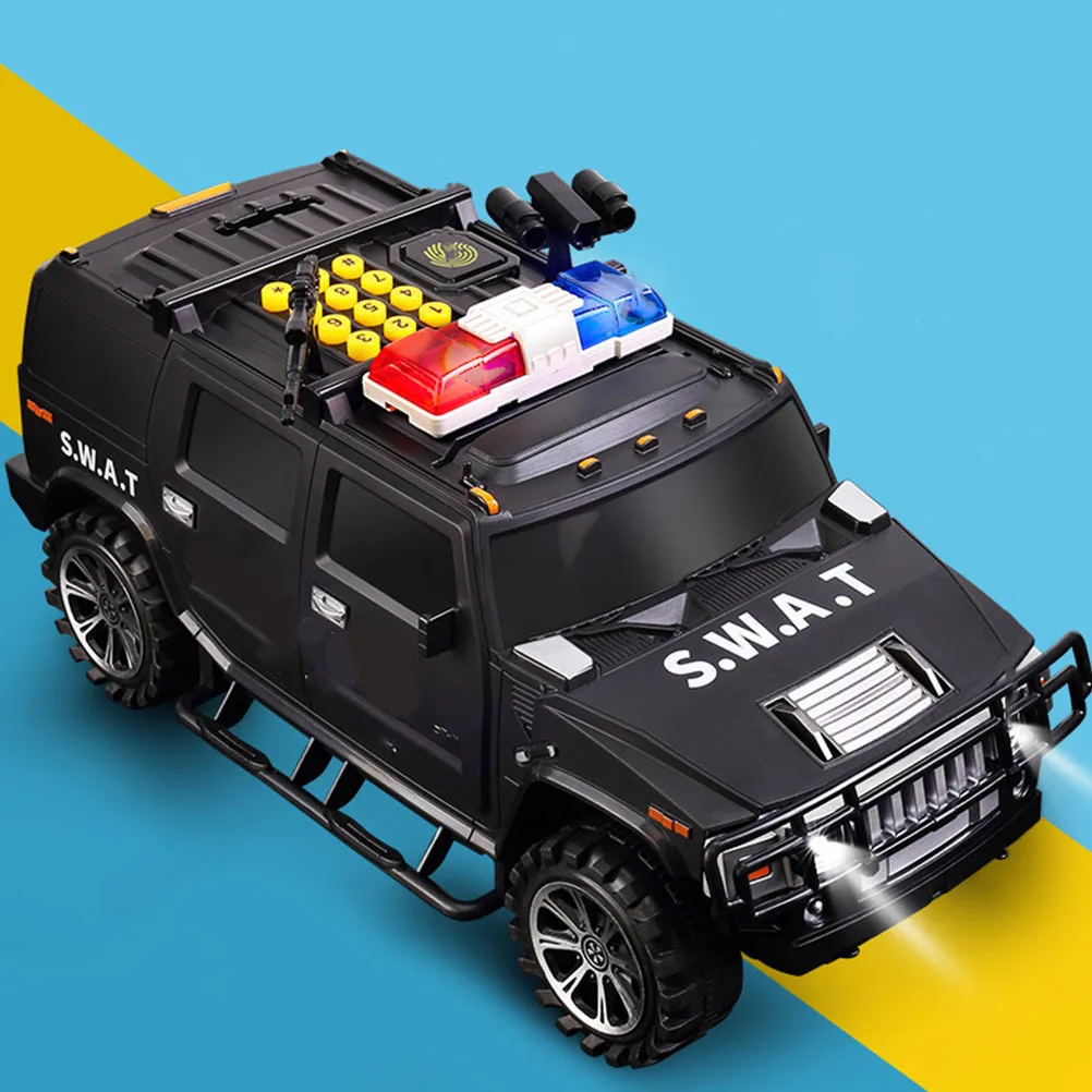 1개 지문 비밀번호 저금통 경찰차 모양 모형 경찰차 모양 돈통 디지털 동전 상자 인터랙티브 교육용