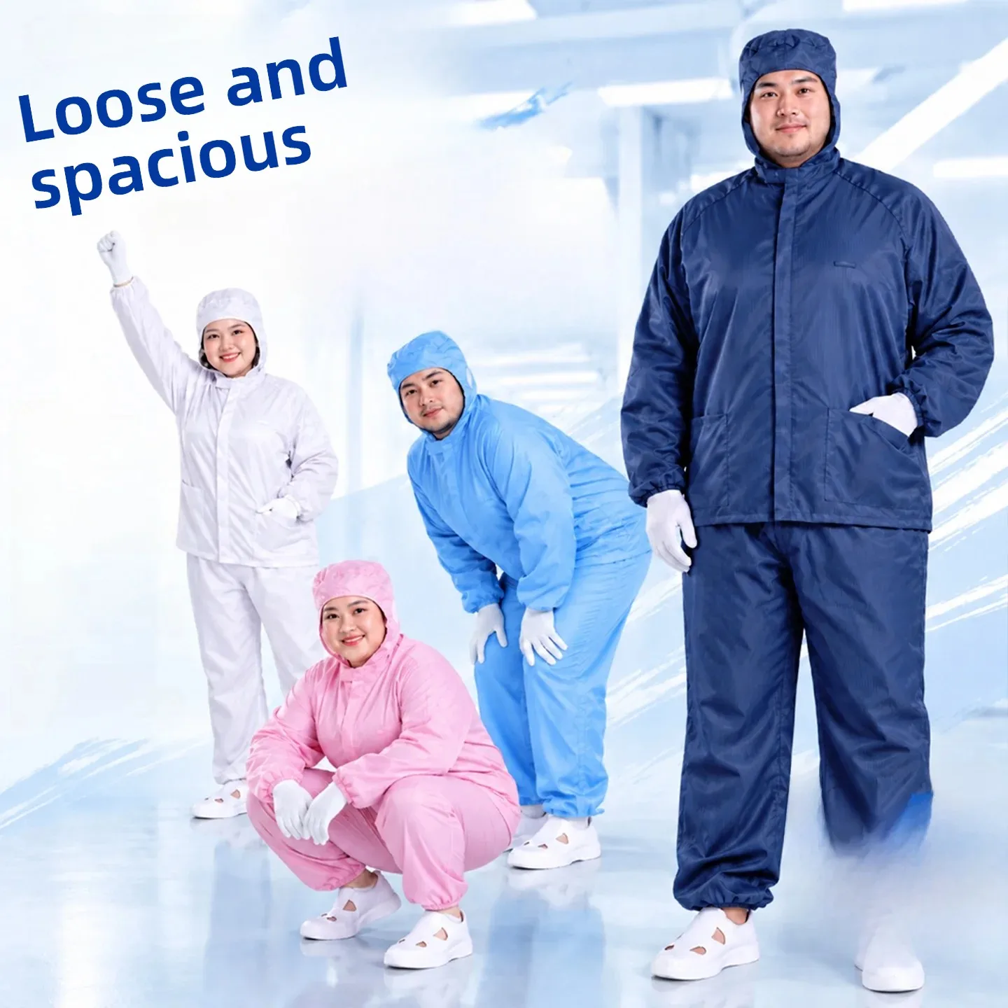 plus Size Anti-Static Overall Suit Extra Large Fat Friendly Workwear Dust-Free Protective Clothing Special Extra Large 7XL8XL