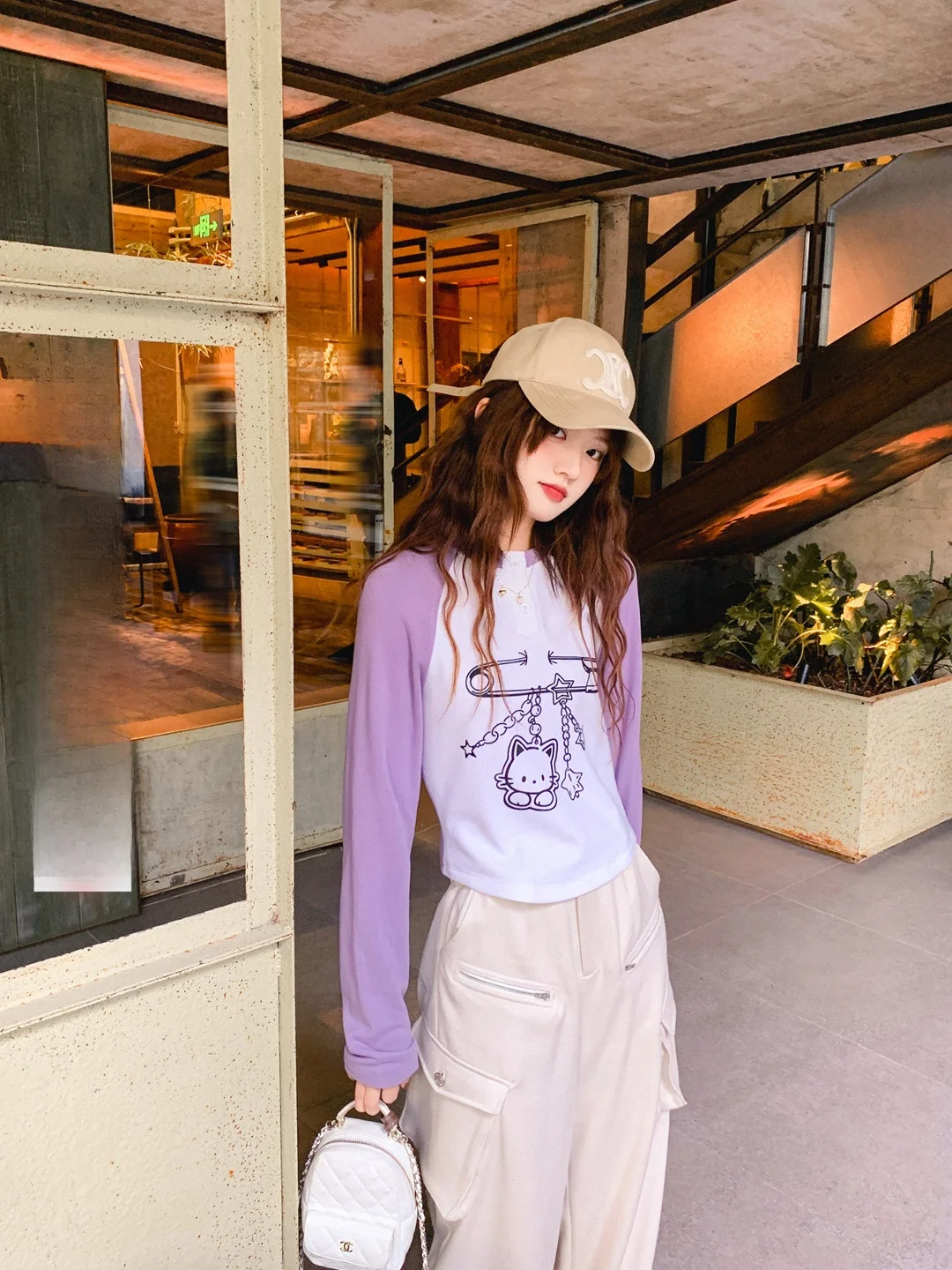 

Gula Liangpin Gold Carrng Wealth Retro Patchwork Long Sve T-irt Casual Inner Wear Base irt for Winter