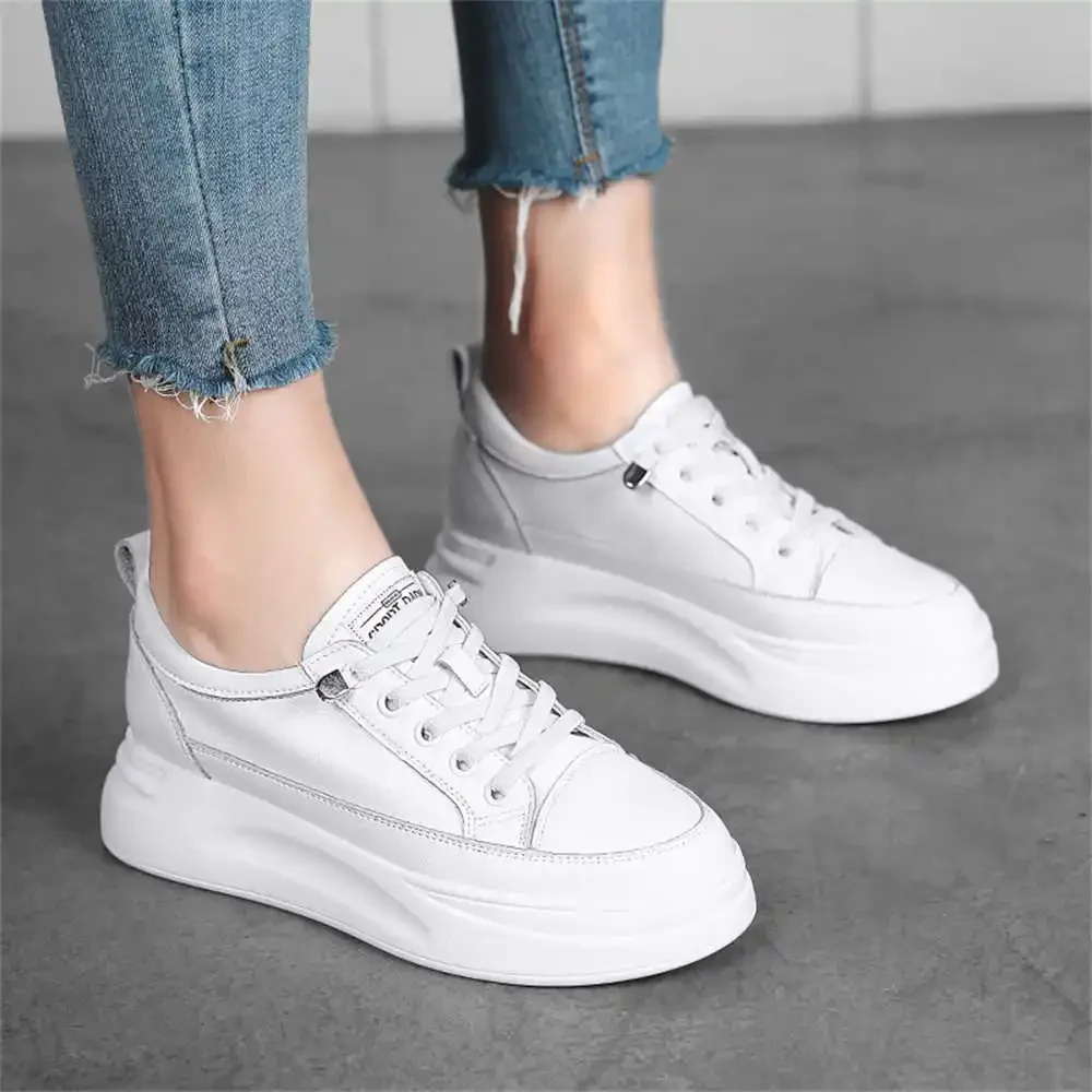 Size 34 Thick-heeled Sliver Heels Vulcanize Women's Sneakers For Summer Blue Shoes Women Sport Low Prices Loafersy