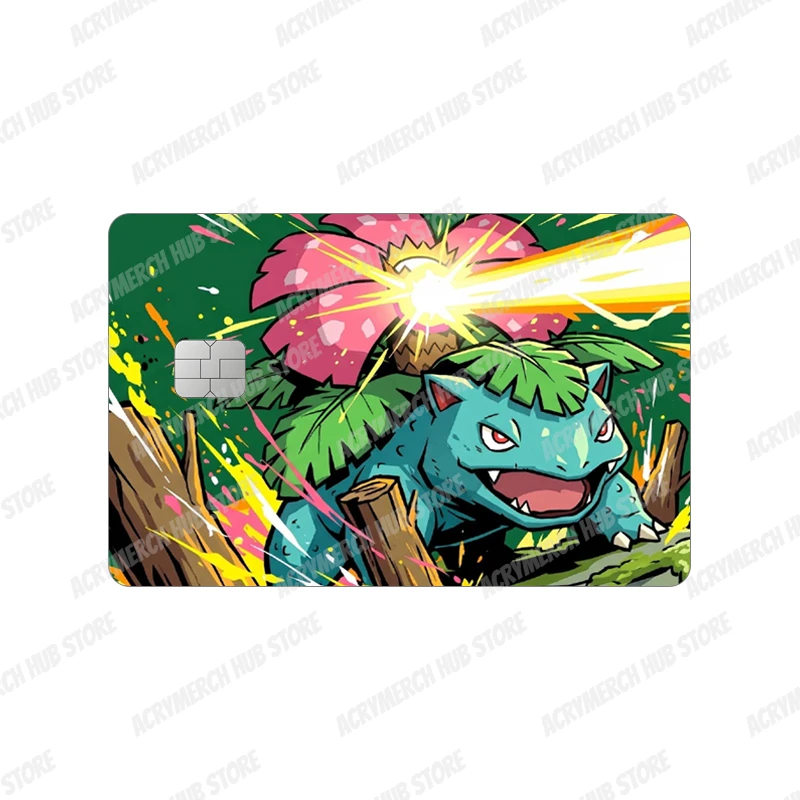 Squirtle Bulbasaur Charizard Pocket Monsters Anime Cartoon Matte Bank Debit Card Sticker Decoration Accessories Birthday Gift - view 4
